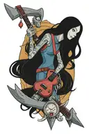 Marceline adventure time tattoo design idea