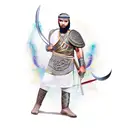 arabic warrior tattoo design idea