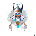 arabic warrior tattoo design idea