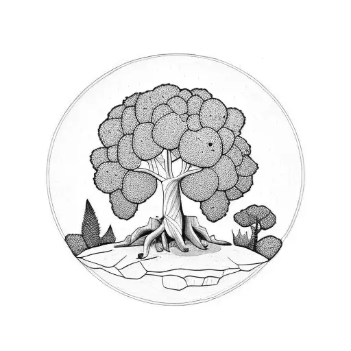 olive-tree tattoo design idea