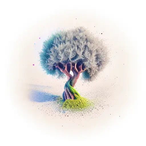 olive-tree tattoo design idea