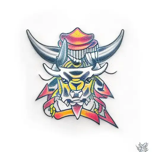 Dagger, bull, 'Saxon' tattoo design idea
