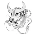 Dagger, bull, 'Saxon' tattoo design idea