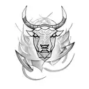 Dagger, bull, 'Saxon' tattoo design idea