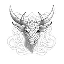 Dagger, bull, 'Saxon' tattoo design idea