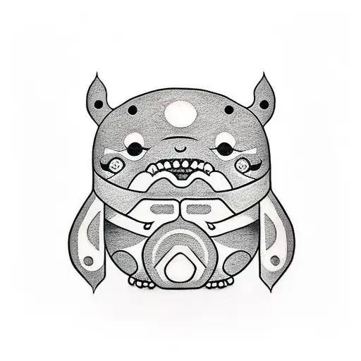 boneco daruma tattoo design idea