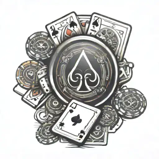 easy casino poker  tattoo design idea