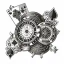 easy casino poker  tattoo design idea