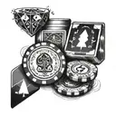 easy casino poker  tattoo design idea