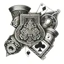 easy casino poker  tattoo design idea