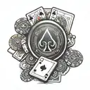 easy casino poker  tattoo design idea