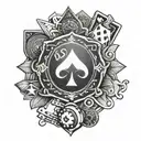 easy casino poker  tattoo design idea