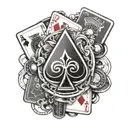 easy casino poker  tattoo design idea