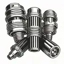 piston rods spark plugs tattoo design idea