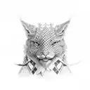 checkered tattoo design idea