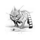 checkered tattoo design idea