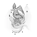 Elf tattoo design idea