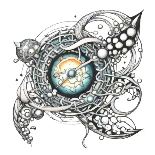 orbit cell tattoo design idea