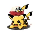 pikachu, charmander and bulbasaur tattoo design idea