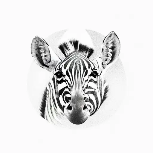 zebra and kilimanjaro  tattoo design idea