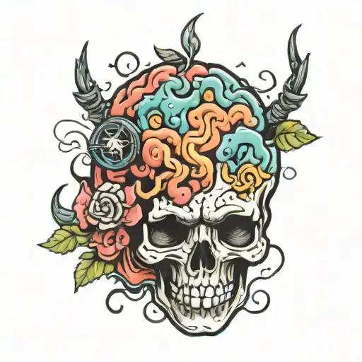 brain you can do hard things tattoo design idea