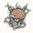 brain you can do hard things tattoo design idea