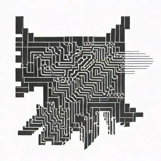 A tattoo design incorporating the ASCII code for 'Darian' (68 97 114 105 97 110) tattoo design idea