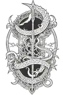 shiv trident tattoo design idea