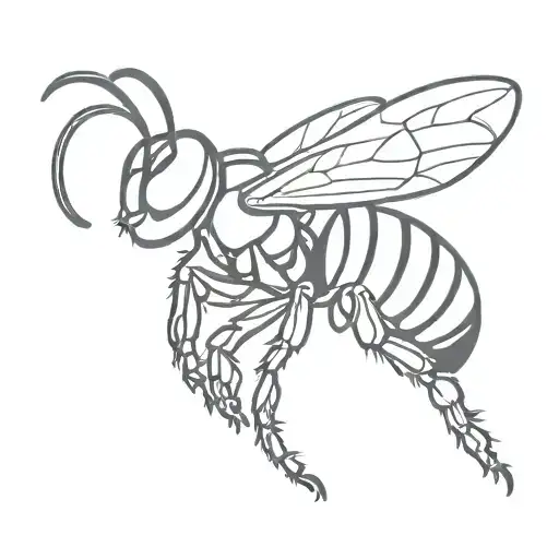 small wasp trapped in glass tattoo design idea