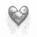heart eternity tattoo design idea