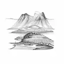 A scenic view of the Canary Islands during the July 2008 holiday tattoo design idea