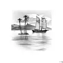 A scenic view of the Canary Islands during the July 2008 holiday tattoo design idea