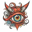 devil eye tattoo design idea