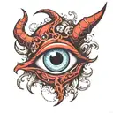 devil eye tattoo design idea