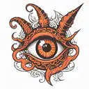 devil eye tattoo design idea