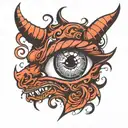 devil eye tattoo design idea