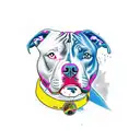 pitbulls tattoo design idea