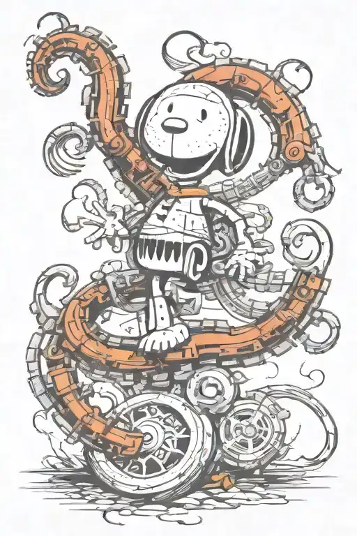 Snoopy tattoo design idea