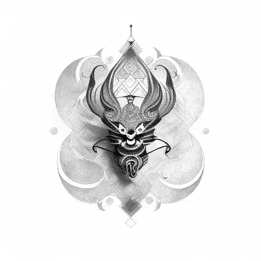 totem mythic japan tattoo design idea