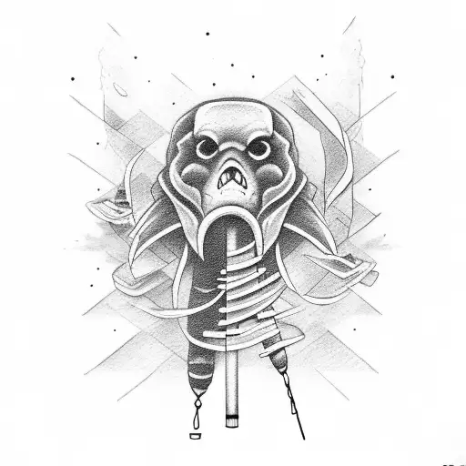 bandages smoke totem tattoo design idea