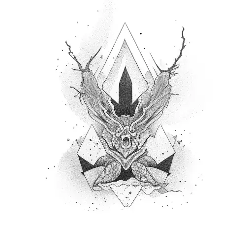 kintsugi totem  tattoo design idea