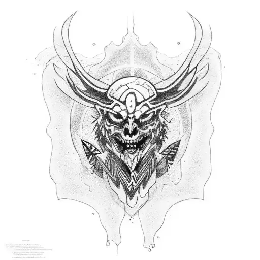 shaman totem kintsugi for shoulder tattoo tattoo design idea