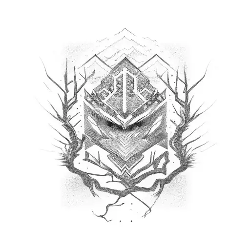 kintsugi totem tattoo design idea