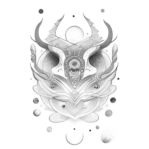  totem cosmo chill vibe tattoo design idea