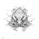 totem mythis clouds tattoo design idea