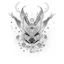 totem mythic tattoo design idea