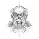 monk kintsugi for shoulder tattoo tattoo design idea