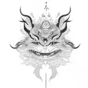 totem mythic japan tattoo design idea