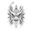 totem Druid waves tattoo design idea