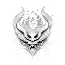 totem Druid waves tattoo design idea